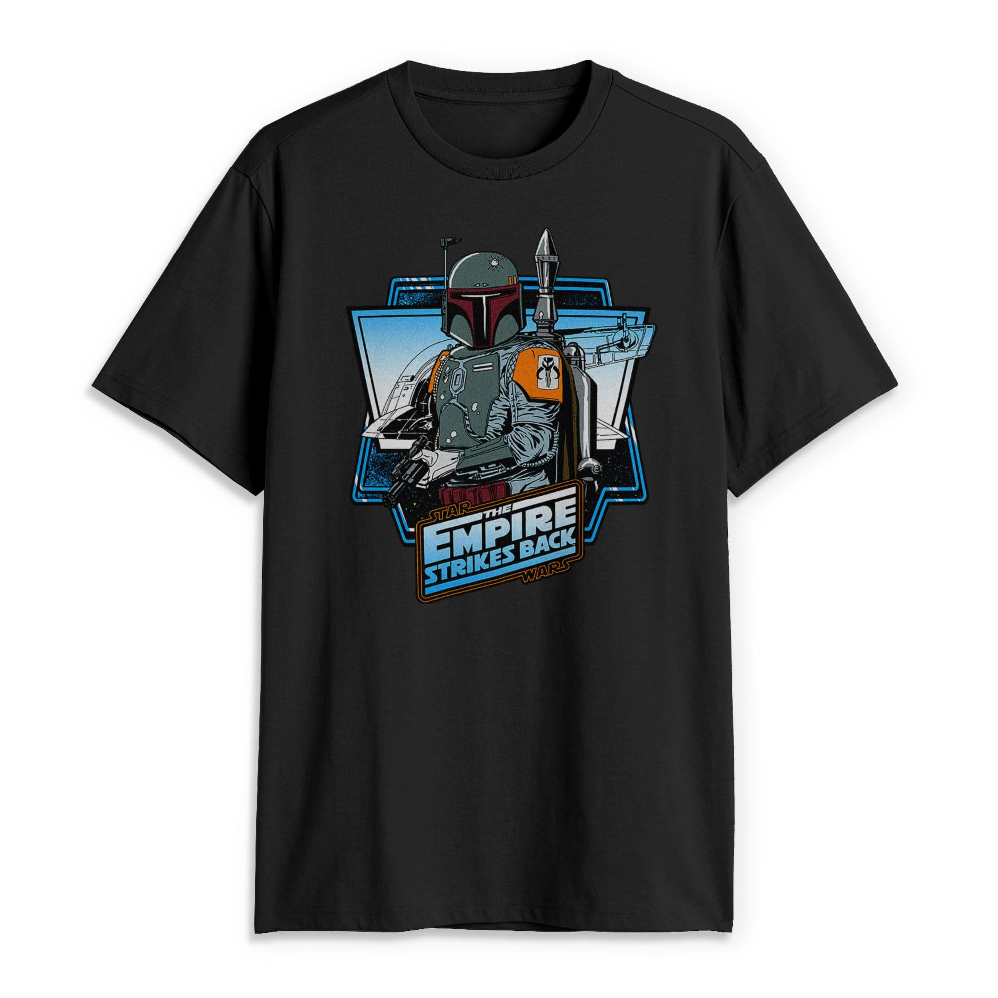 STAR WARS Men's Empire Strikes Back Boba Fett T-Shirt, Black, XXXXXL