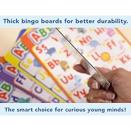 Party Hearty Alphabet and Number, ABC and 123 Bingo Board Game for Kindergarten and Preschool Kids Learn to Read Fun 2 Versions for Ages 4 and Up (Food Edition)