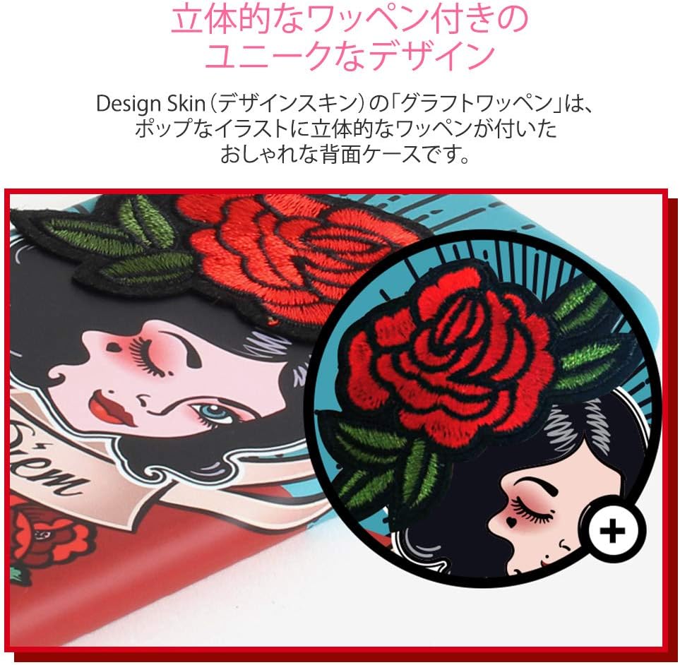 Design Skin GRAFT Wappen DSK14715i65 iPhone Xs Max Case, 6.5-Inch iPhone Cover, Supports Wireless Charging, Carpe Diem/Rose