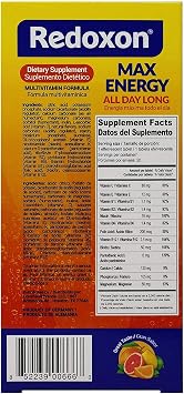Redoxon Max Energy Citrus Effervescent Tablets حزمة دعم المناعة فيتامين C Zinc Effervescent Orange Immune Tablets