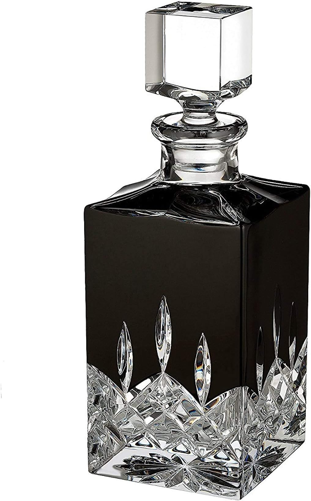Waterford Lismore Black Square Crystal Decanter