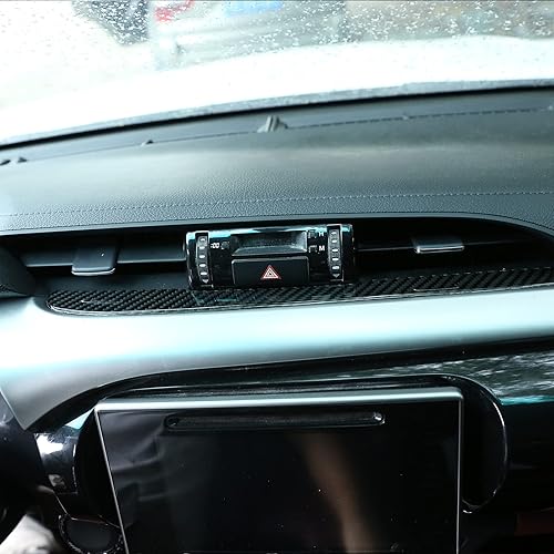 Miniatura 6 de Para Toyota Hilux 2015 2016 2017 2018 2019 2020 2021 Pegatina 3D de fibra de carbono suave Control Central Vent Frame Trim Cubierta Interior