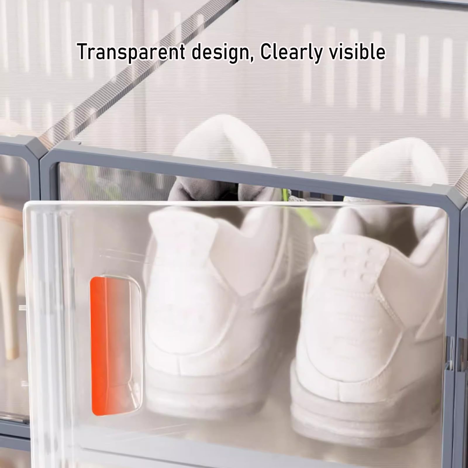 Boite a Chaussure 18 Pièces Boîtes De Rangement Pour Chaussures, Boîte À Chaussures En Plastique Transparent, Boîte À Chaussures Empilable, Conteneur De Rangement Pour Chaussures De Sport Avec Couverc