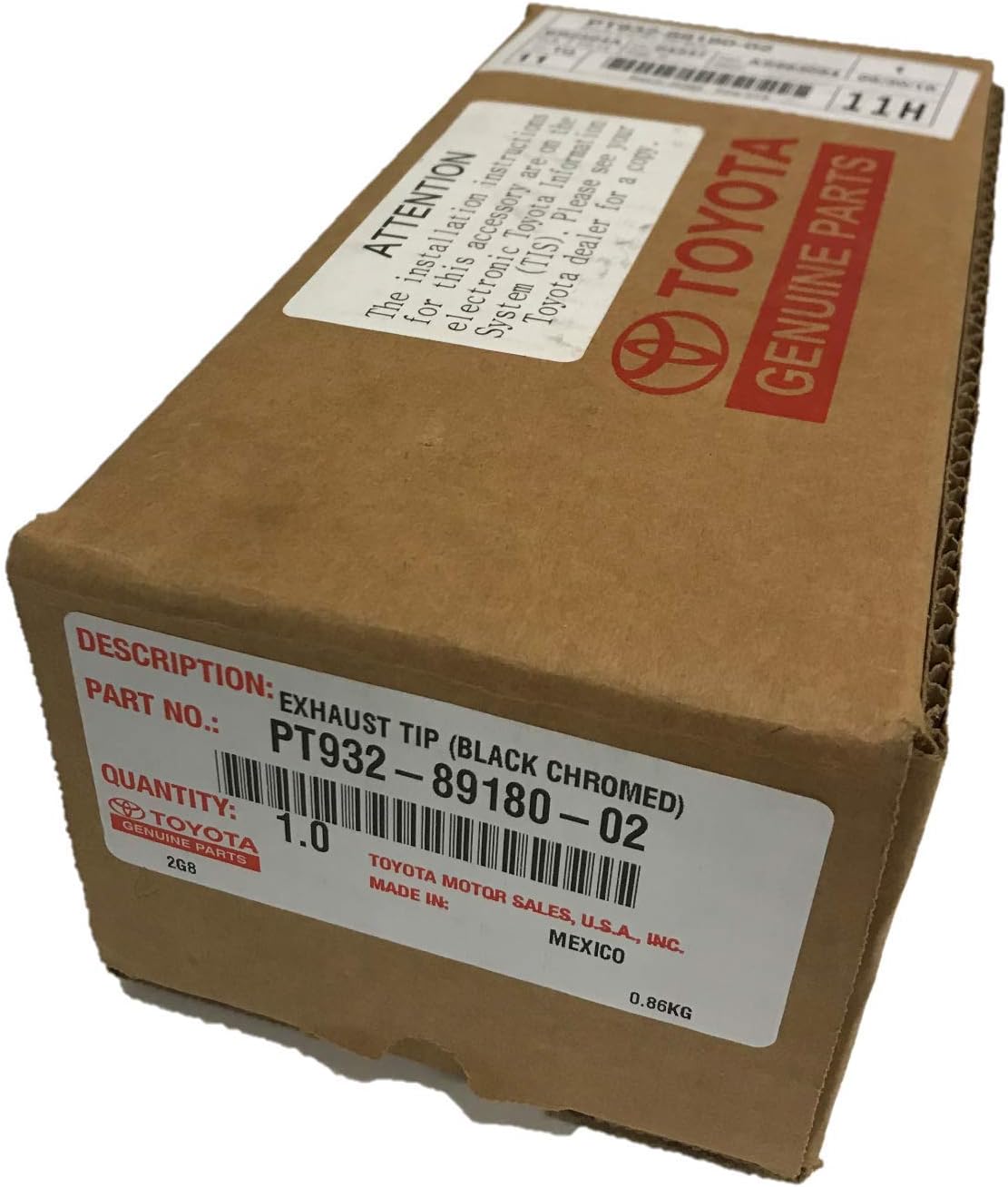 Toyota Genuine Parts - 2010-2024 4Runner Exhst Tip Blk (PT932-89180-02)