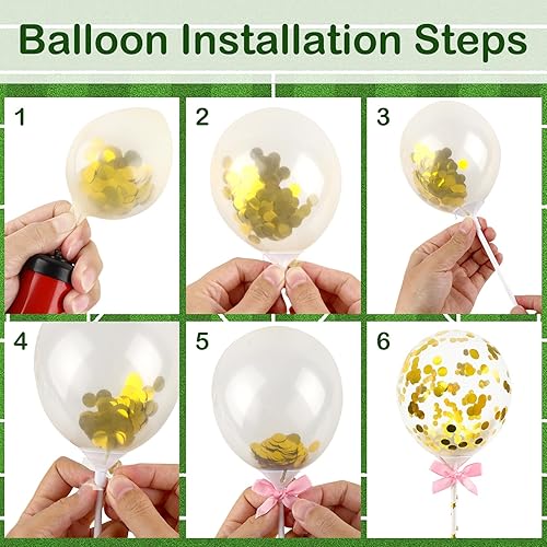 Miniatura 162 de Hooqict 26 piezas de decoraciones de pasteles de los años 80 y 90, decoraciones retro de los años 80 de hip hop con bolas de purpurina para cupcakes