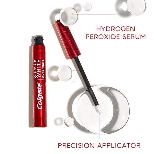Miniatura 5 de Colgate Optic White Overnight - Kit de lápiz blanqueador de dientes y pasta de dientes blanqueadora, incluye bolígrafo blanqueador de dientes de