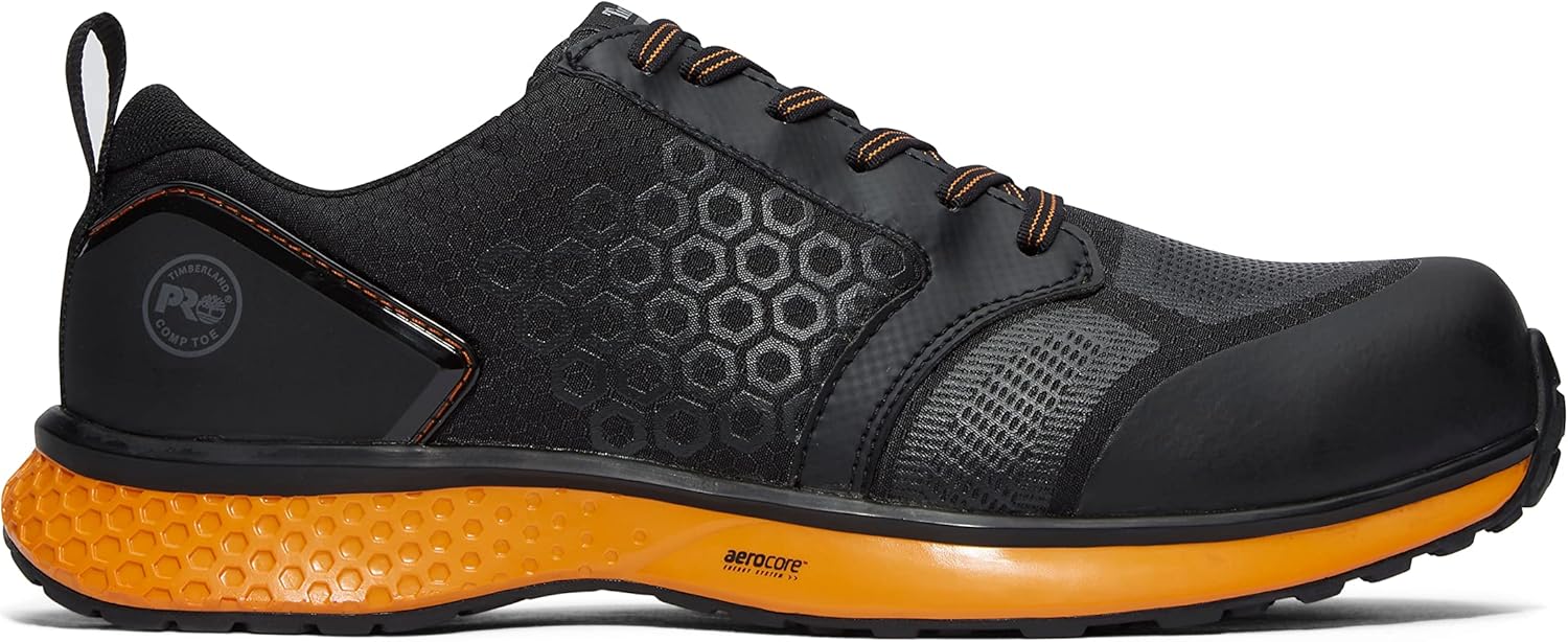 Timberland PRO Men's Reaxion Composite Safety Toe Industrial Athletic Work Shoe, Black/Orange-2024 New, 14 W US - Image 6