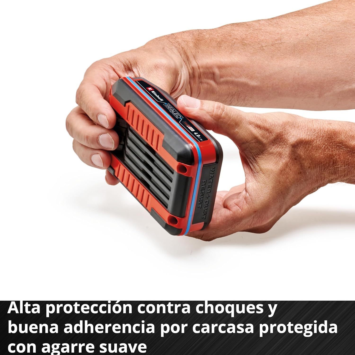 Original Einhell 18 V 4,0 Ah Sealed Power X-Change Plus (batería de 18 V, estanca al Agua y Polvo, Clase de protección IP57, de Uso Universal para Todos los aparatos Power X-Change, sin Cargador) | 900 W | PXC | impermeable al agua y al polvo | IP57 | Li-