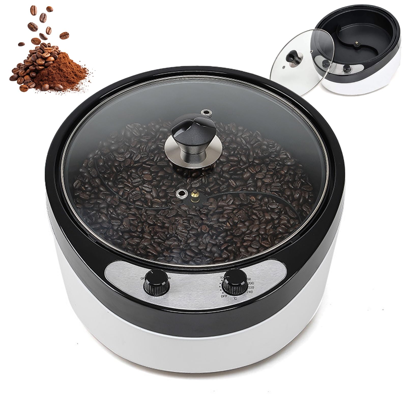 Torréfacteur pour café à inclinaison 45° pour un chauffage uniforme