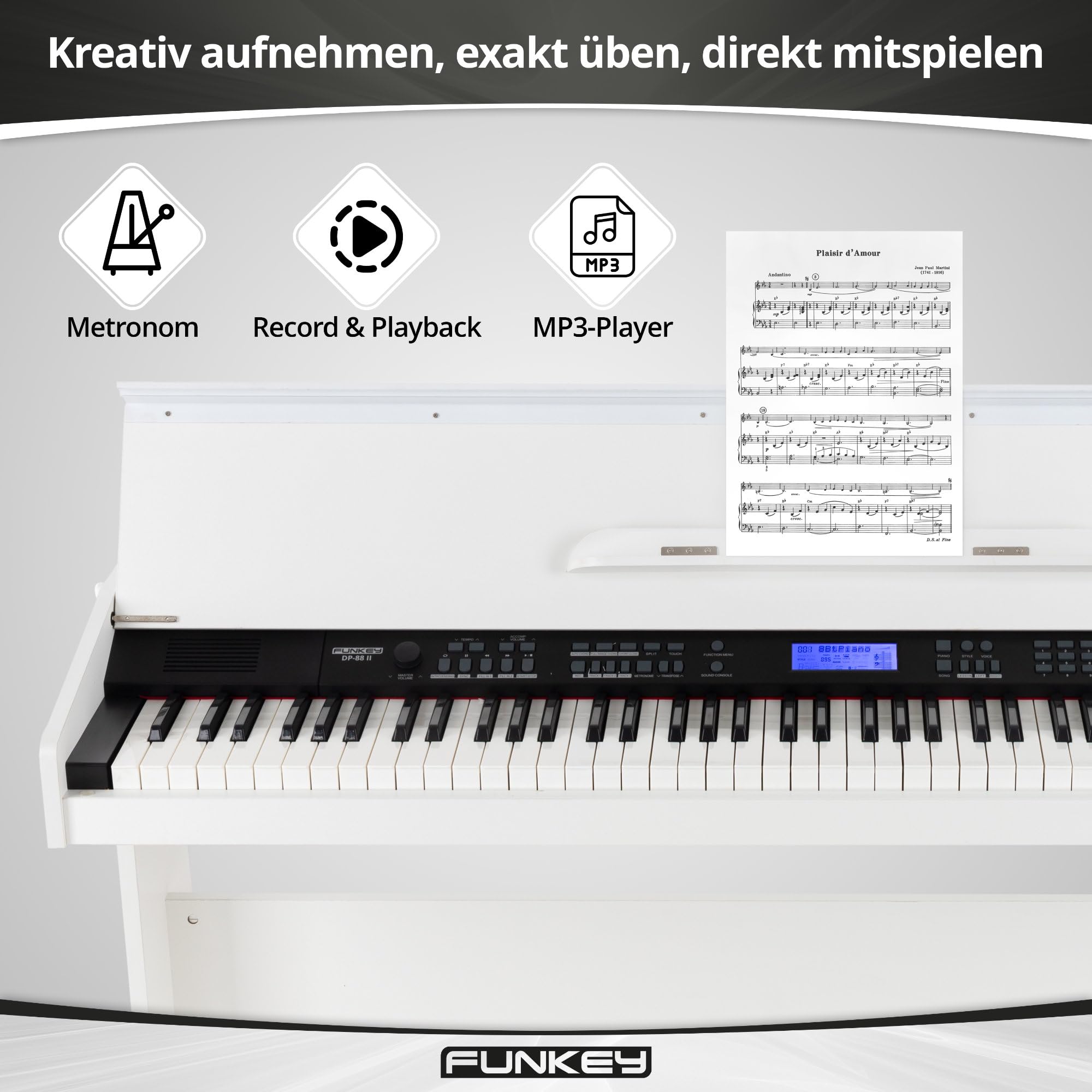 FunKey DP-88 II Pianoforte digitale bianco