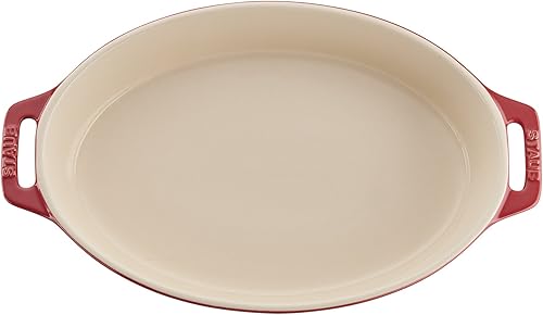 Miniatura 3 de STAUB Ceramics - Juego de platos ovalados para hornear, 2 piezas, cereza
