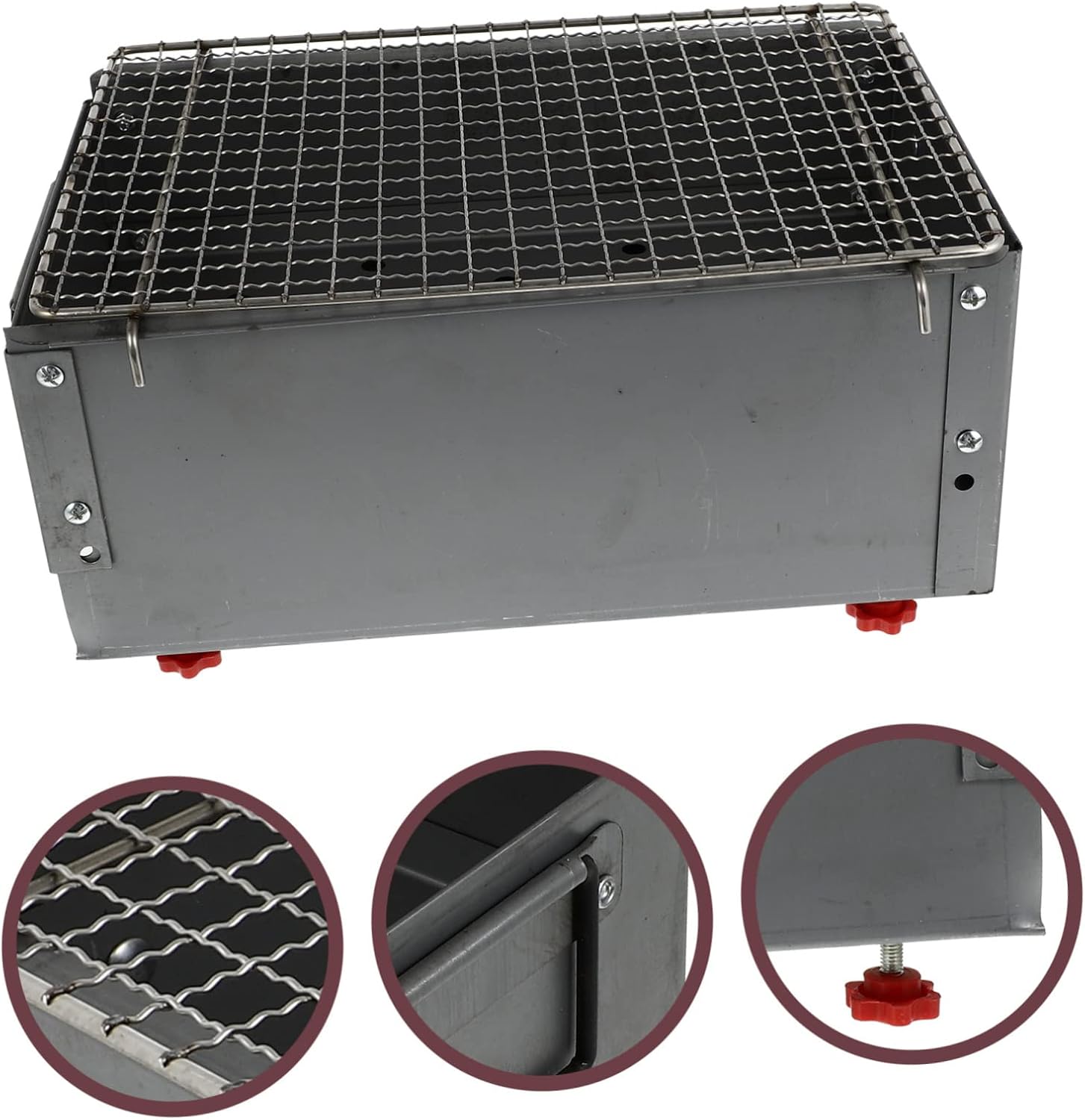 UPKOCH Outdoor Portable Iron Alloy Camping Grill Thin Mesh Resistant for Backyard Barbecues and Outdoor Picnics