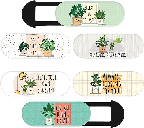 Miniatura 10 de MESMOS Juego de 6 fundas para cámara de laptop, accesorios para laptop, cubierta de cámara web, cubierta deslizante para cámara de teléfono