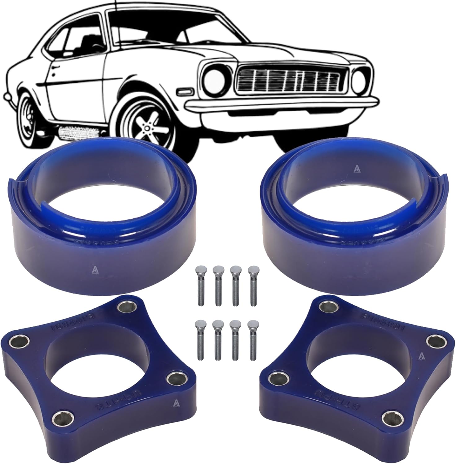 Complete Front & Rear Levelling Lift Kit 30mm /1.2"- Front Strut Spacers & Rear Coil Springs Spacers LH RH in High grade Polyurethane - fits ESCAPE MARINER MAVERICK TRIBUTE 1st & 2nd gen