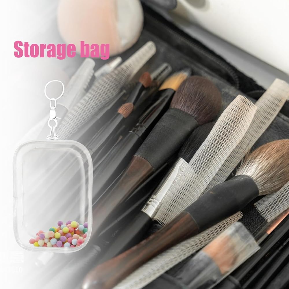 Amazon.co.jp: 透明キーホルダーポーチ、クリア人形ディスプレイ