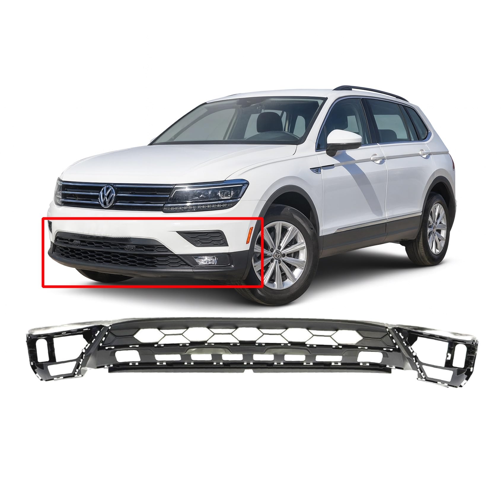 FitParts Compatible with Volkswagen Tiguan 2018–2021 Front Bumper Cover