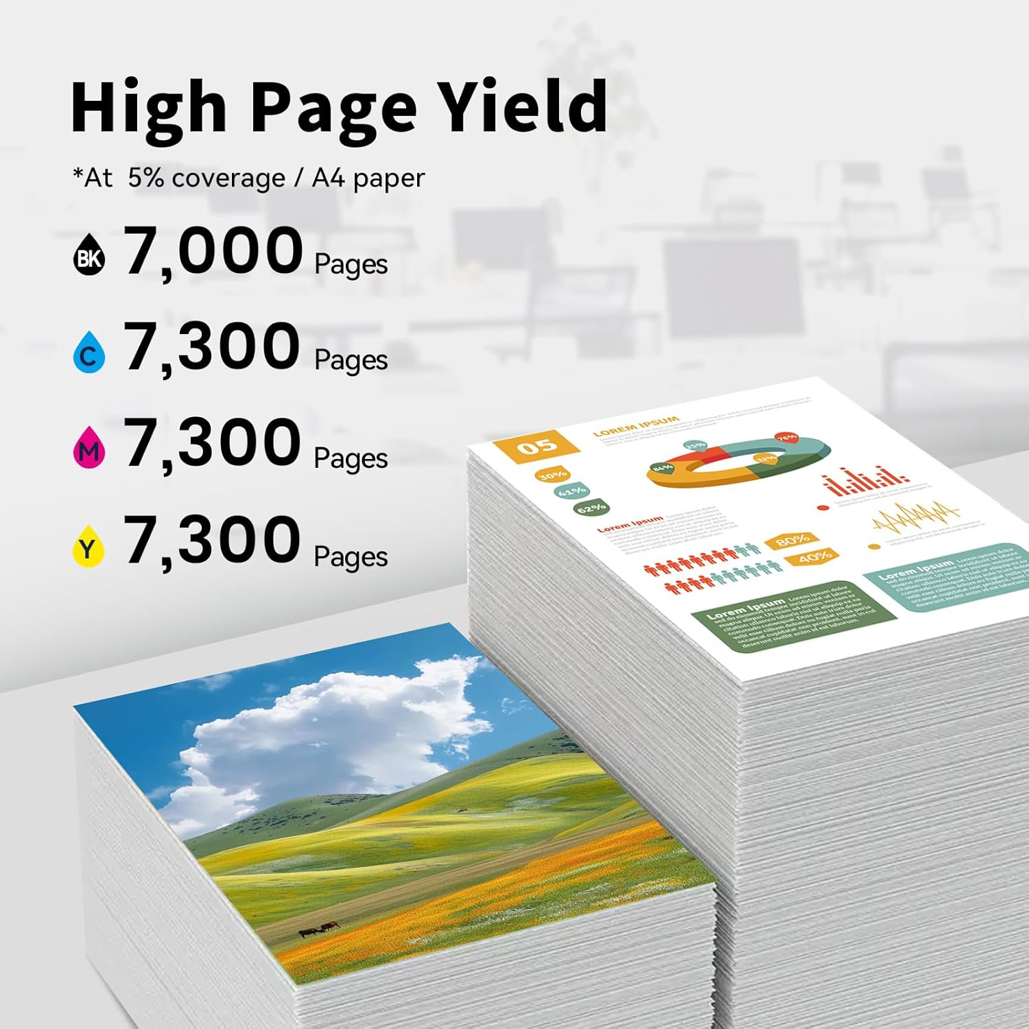 307A Toner Cartridge Set 4-Pack CE740A CE741A CE742A CE743A Replacement for HP 307A Toner Ink for Color Professional CP5225 CP5225n CP5225dn Printer Ink (Black, Cyan, Magenta, Yellow)