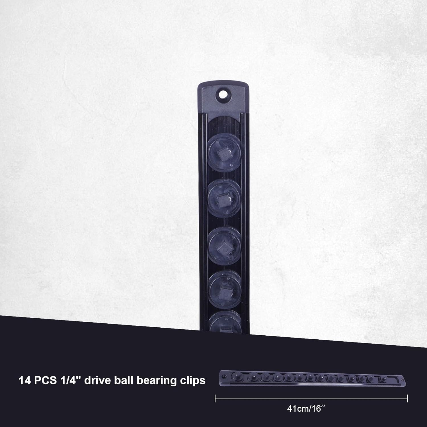 Magnetic Socket Holder Organizer Set: 6-Piece 1/4, 3/8, 1/2 Drive Socket Trays Socket, 360° Swivel Clips Socket Holder Kit, For Automotive Mechanic Garage (Black Red Green)