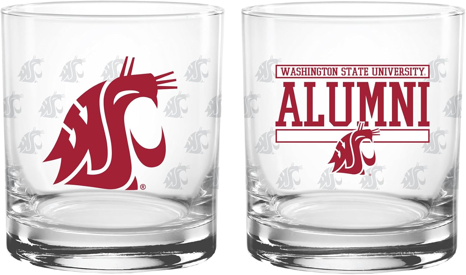 INDIGO FALLS Officially Licensed 14oz Rocks Glass – Set of 2 – Alumni Design – Durable Glass Construction – Perfect for Game Day & Everyday Drinks (Xavier Musketeers)