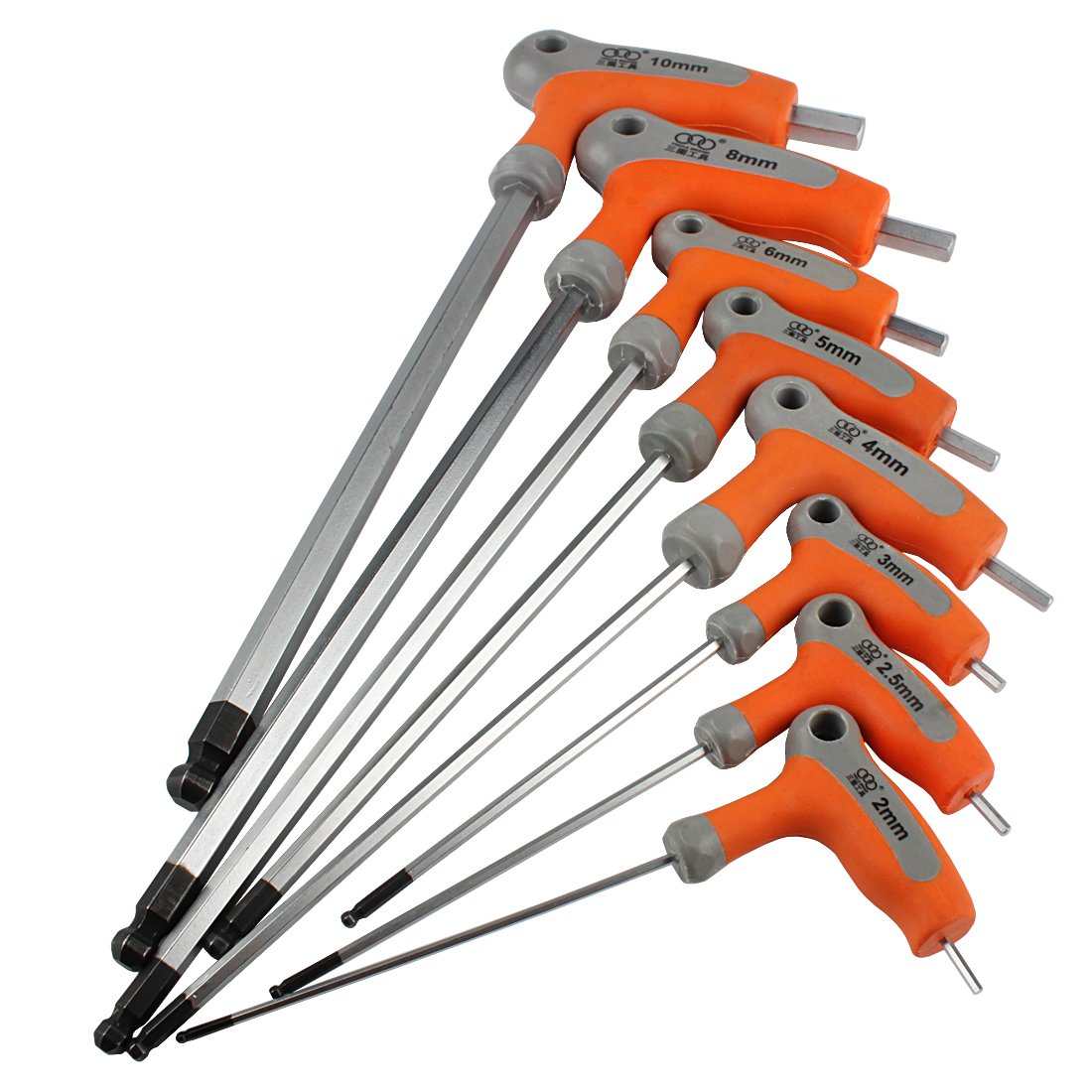 KEWAYO T-Griff Sechskantschlüssel Set - 3-teilig Mit Aufbewahrungsbox Für Fahrrad & Heimwerker