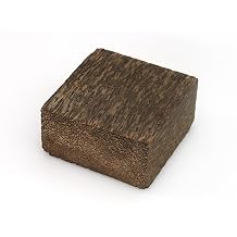 Exotic Wood Zone Black Palm Unfinished Wood Bowl Blanks Kiln Dried | Hardwood Square Blocks for DIY Woodworking Enthusiasts, Wood Pieces for Wood Crafts and Projects 4" x 4" x 2"