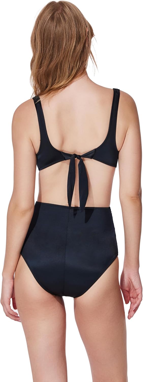 Gottex Underwire Balconette Bikini Top Swimwear - Adjustable Back Tie, Front & Back Lining, Satin Finish Fabric