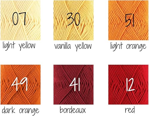 Miniatura 3 de Hilo 100% algodón para tejer y hacer ganchillo, 3 o ligero, DK, peso peinado, almizcle Drops 1.8 onzas, 109 yardas por bola (92 orquídeas dulces)