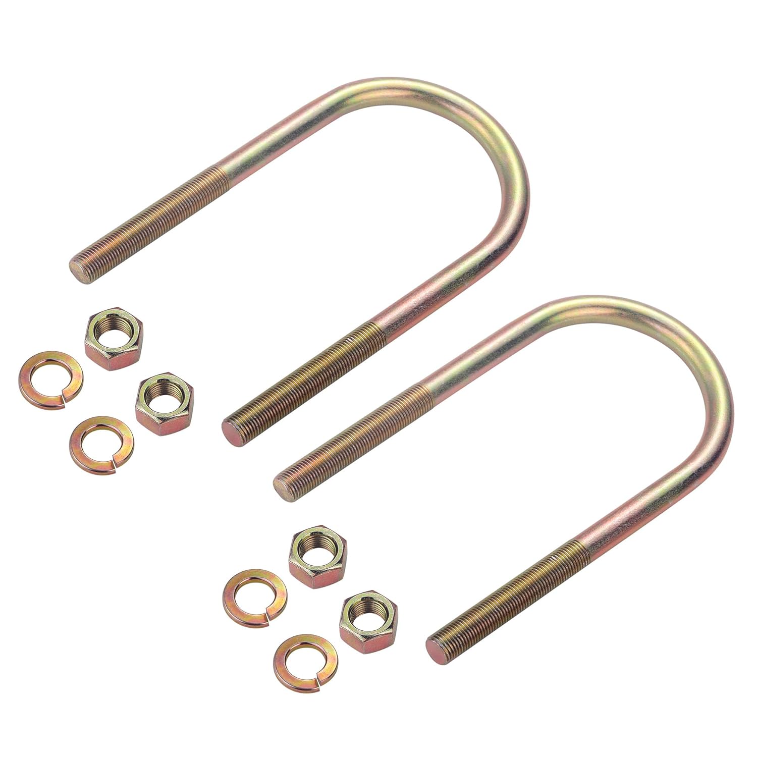 Trailer U Bolt Kits for 3" Round Trailer Axle,Spring U-Bolt Kit,1/2" Round Suspension U-Bolts 6.5" Long,2 Pack