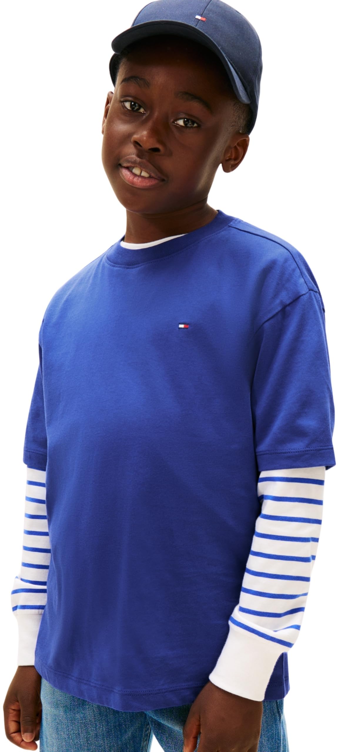 Tommy Hilfiger Boy's Essential Archive FIT TEE SS KB0KB09646 Other Tops, Blue (Majesty Blue), 7 Years