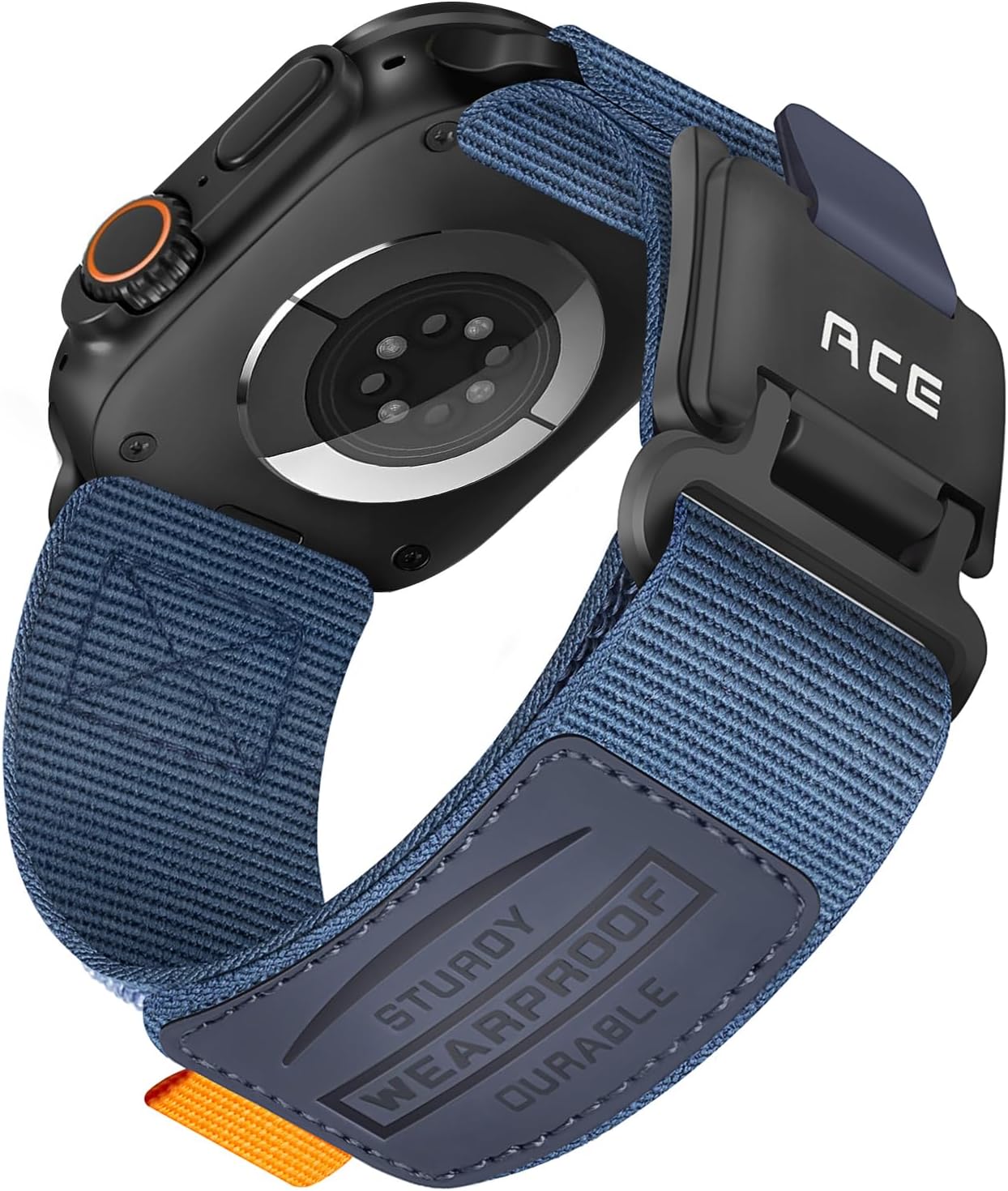 Compatible with Apple Watch Ultra Band for Men Comfortable Soft Nylon Sport Loop with Magnetic Hook Lock-Buckle for iWatch 49mm(Ultra3/2),46mm(Series 11/10),45mm(9/8/7),44mm(SE3/2/SE/6/5/4),42mm(3/2/1) (Black, 49/46/45/44/42mm(Series 3 2 1))