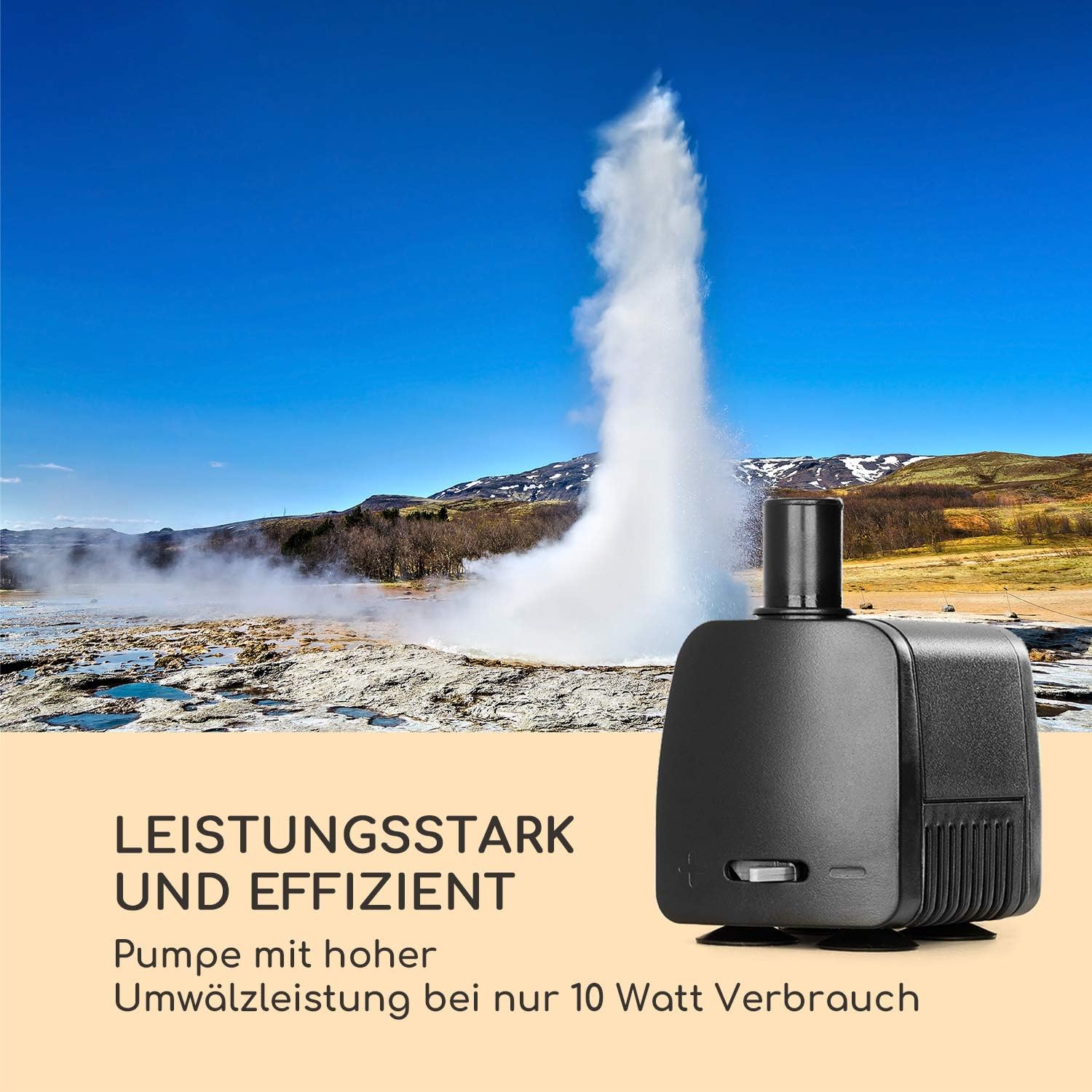 Image of the water pump for the Blumfeldt Arcadia Garden Fountain