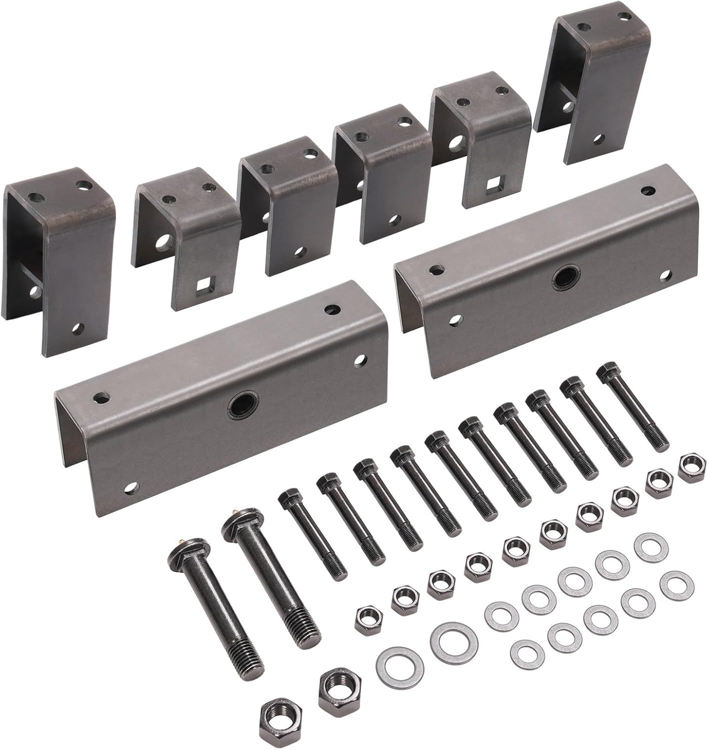 Suitable for Heavy-Duty 2-Inch Wide Trailer Axle Hanger Kit for Slipper Springs - 7000 lbs Load Capacity - Durable Steel with Anti-Rust Oil Coating