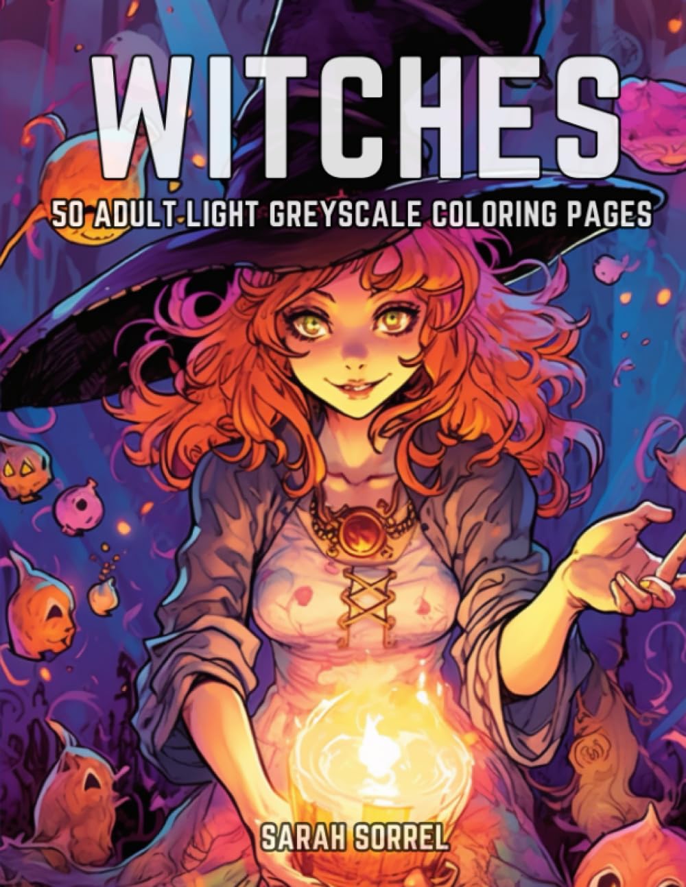 Grayscale Witch Adult and Teen Drawing and Coloring Book with Beautiful and Magical Witches Sketches:: Light Greyscale Coloring Artbook with Stunning Witch Scenes and Portraits