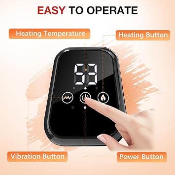 Knee Massager, Heated Knee Support with Massage, Knee Massager Heat and Vibration for Arthritis, Cordless Heating Massager Wrap with Infrared for Elbow/Shoulder Relax, Joint Stiff/Muscle Strain