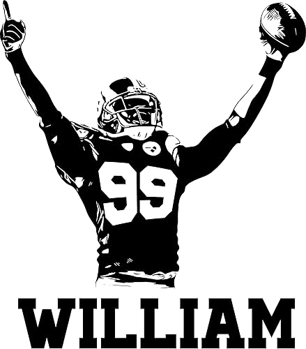 Miniatura 3 de Calcomanía de pared personalizada de fútbol  Números personalizados camisetas de jugador  Elige tu nombre. Calcomanía de vinilo para decoración de