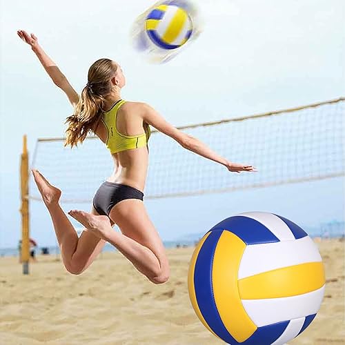 Miniatura 4 de ABAJI Voleibol Tamaño Oficial Superficie Suave Práctica de Entrenamiento Interior Exterior Regalo para Niños Viene con Aguja de Bomba