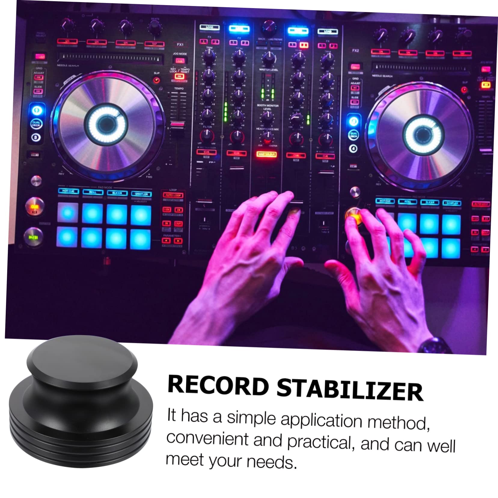 SHINEOFI 1pezzi Stabilizzatore Per Dischi in Vinile in Alluminio Resistente Anti-vibrazione Mantiene Del Giradischi Migliora La Qualità Del Suono