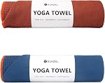 2 Serviette de yoga chaud avec poignée dot, tapis de yoga anti-dérapant Tow Sweat Serviette absorbante pour le yoga chaud, Bikram, Pilates et fitness 72" x 24", Taro pourpre