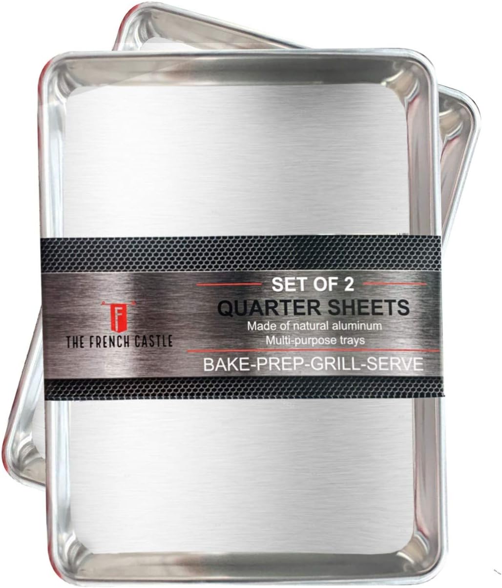 Commercial Grade Natural Aluminum Baker's Quarter Sheet