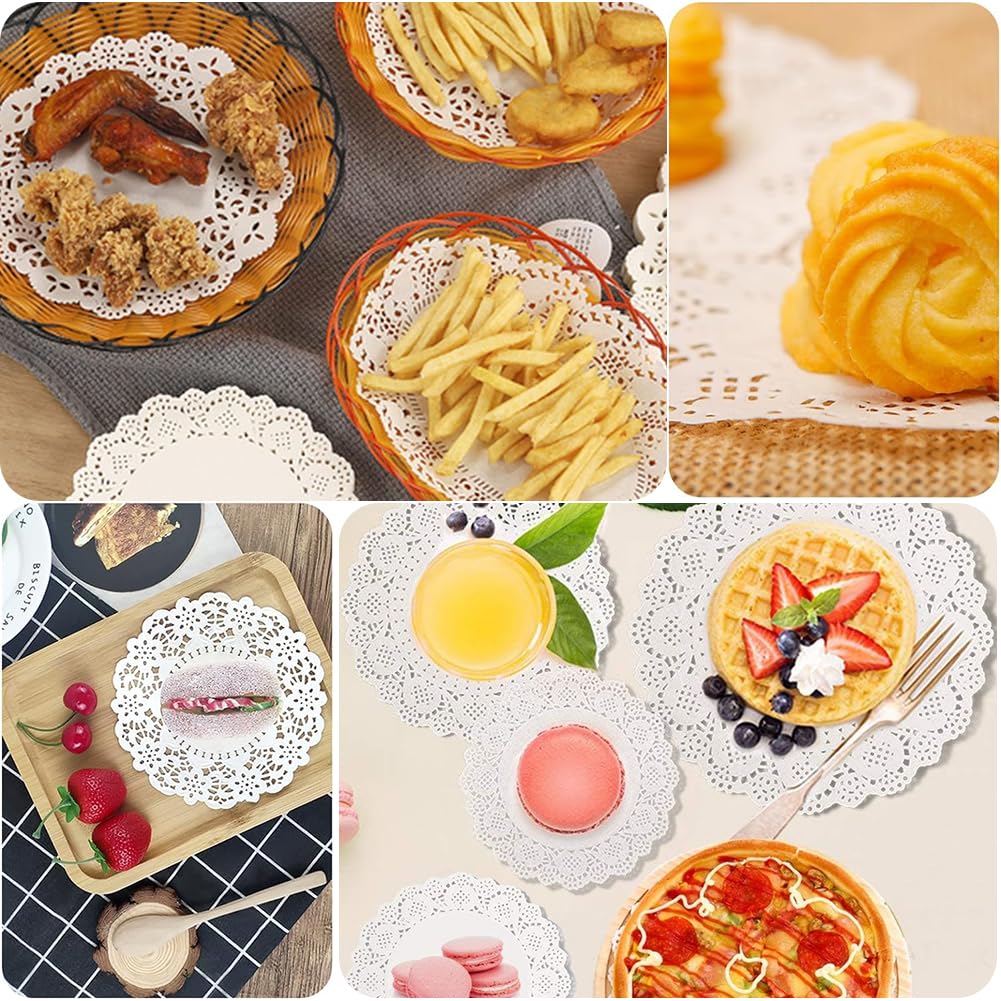 150 Sottotorte In Carta Pizzo Bianco - Diametro 16.5 Cm, Decorativi, Assorbenti, Per Torte E Tavola - Foto 10