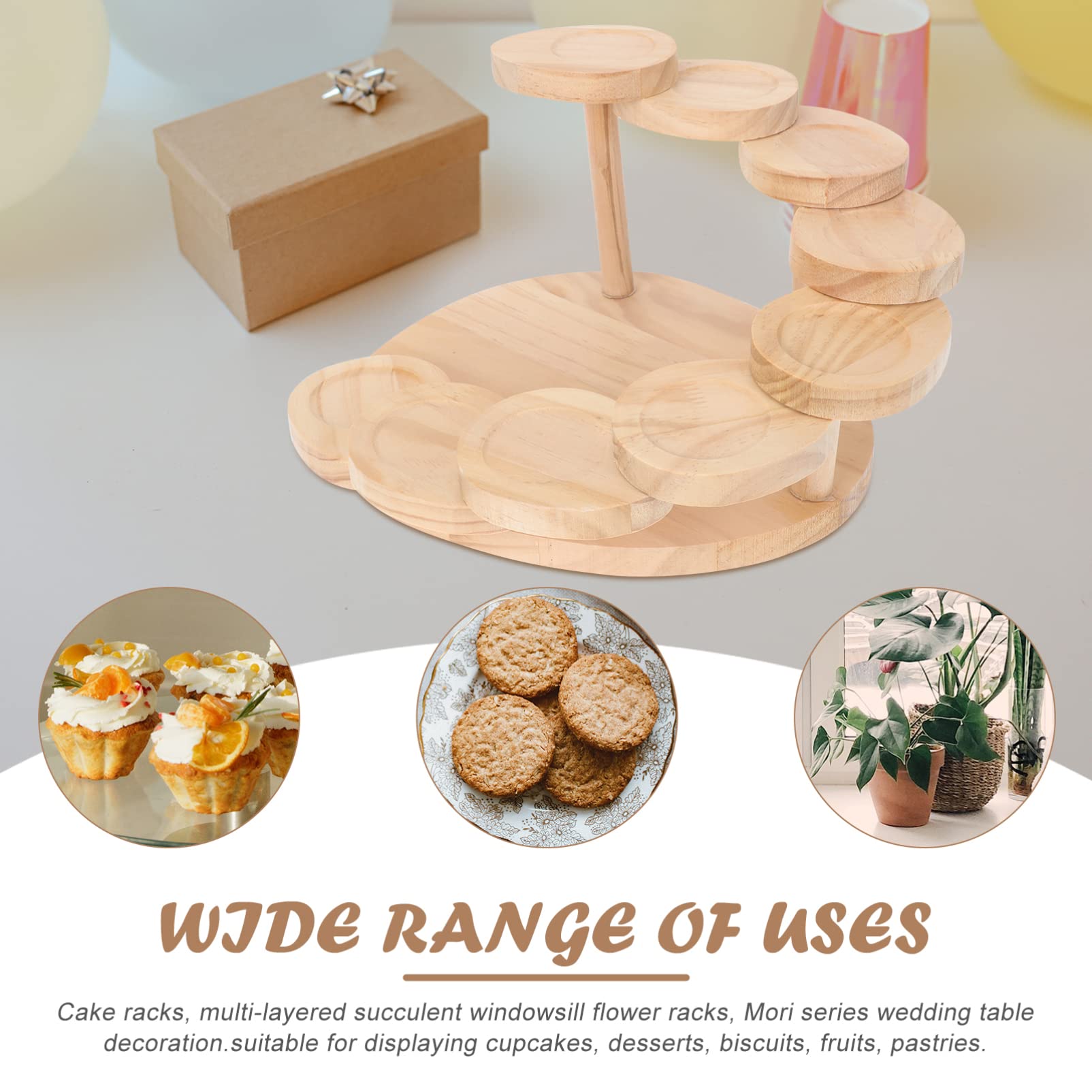 Yardwe De Flores De Varias Exhibidor De Pasteles Para Cumpleaños Soporte Para Pasteles De Fiesta Para Decoración De Mesa