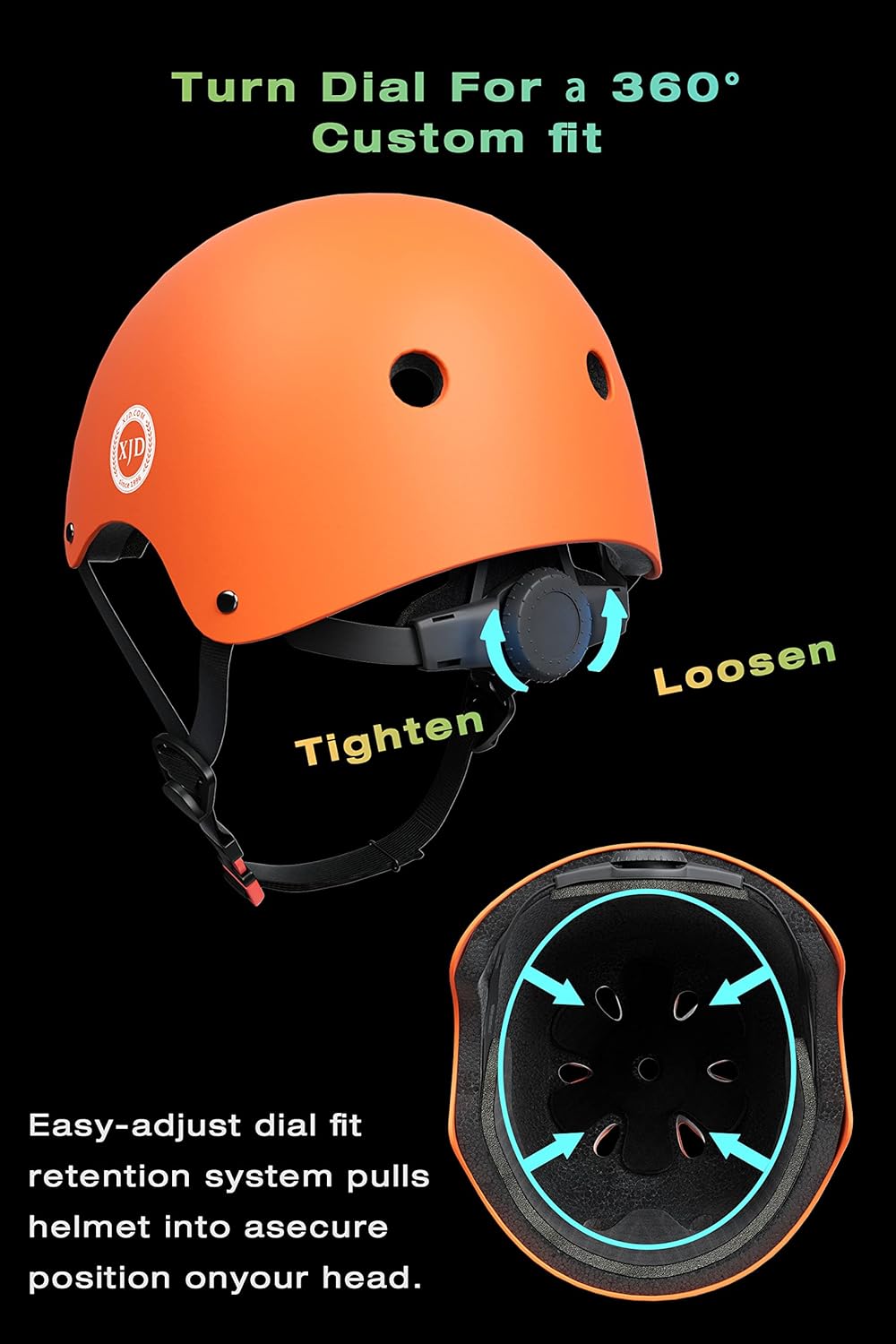 XJD Kids Bike Helmet Toddler Helmet Kids Sport Protective Gear Set Boy Girl Adjustable Child Cycling Helmet with Knee Pads Elbow Pads Wrist Guards Youth Skateboard Helmet for Kids : Sports & Outdoors