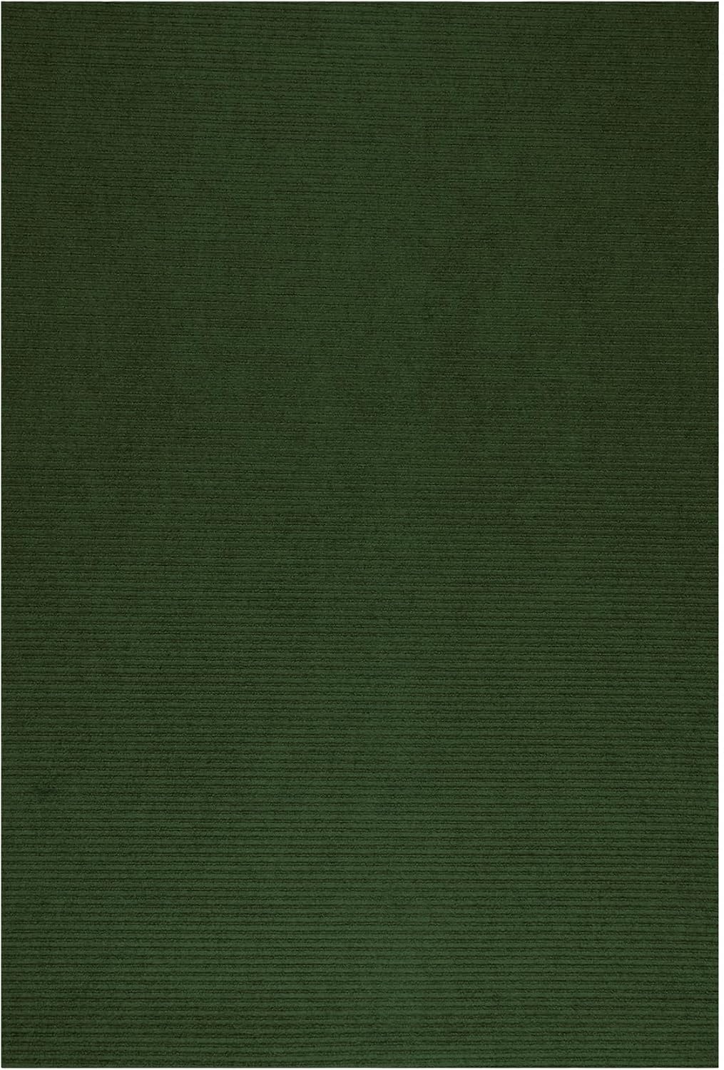 Furnish my Place Hunter Green 2' x 3' Solid Color Rug, Bedroom, Living Room, Made in USA