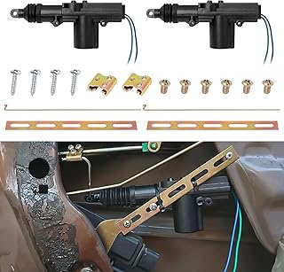 2 Pack Power Door Lock Kit, Door Lock Actuator, Automotive Replacement 2 Wire 12V Locking System, Universal Car Accessories Power Door Lock Conversion Kit Fit for Most Vehicles Door