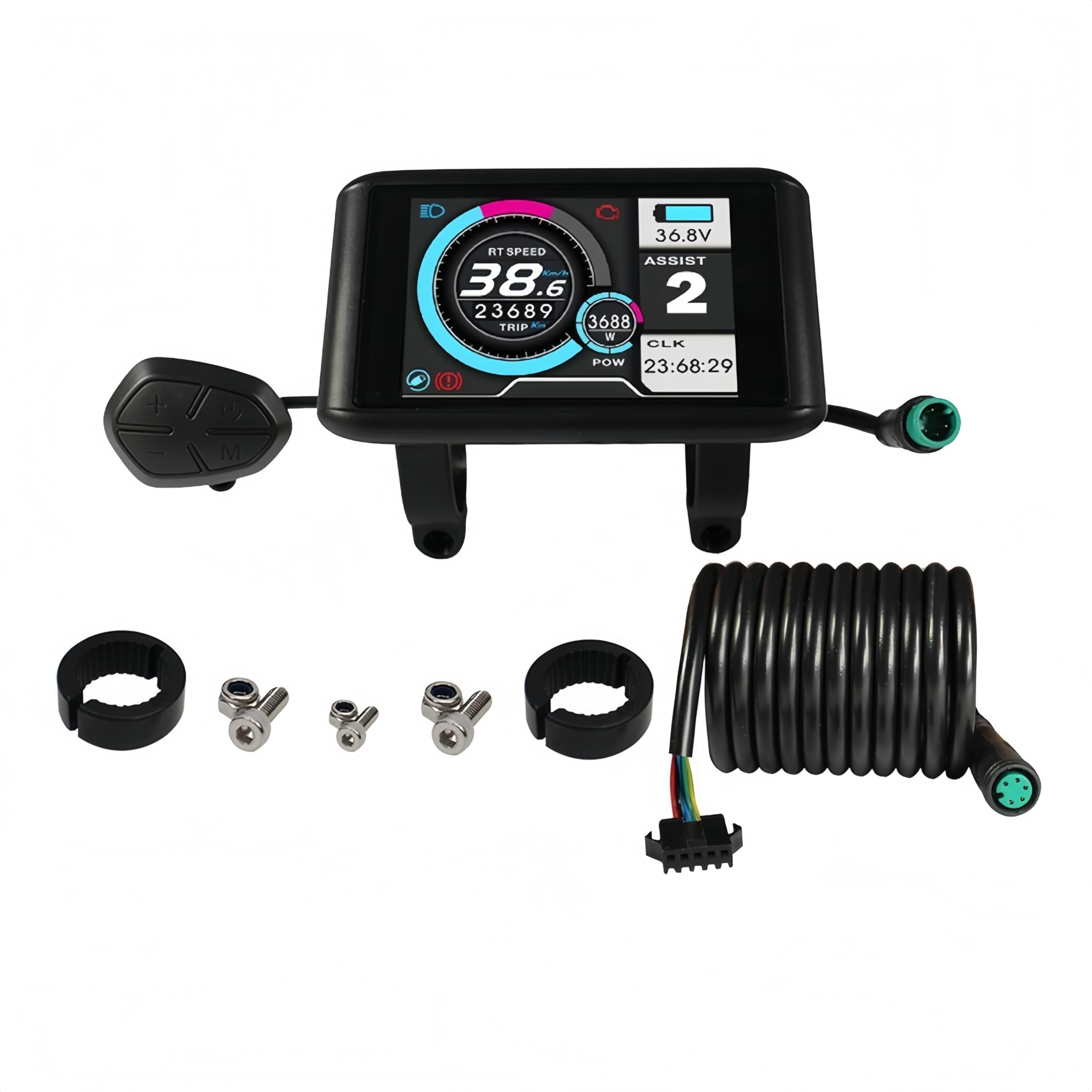 24V-72V UKC1 / UKC1 + Pantalla en Color con UART No. 2 Protocolo OMD para Bicicleta EléCtrica con Conector SM/Impermeable