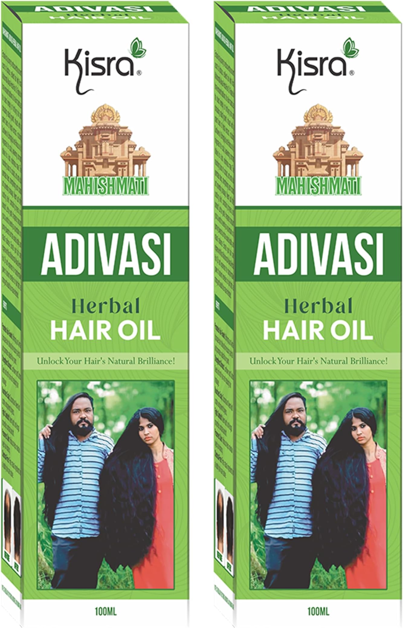 Mahishmati Original Adivasi Herbal Hair Growth Oil, Controls Hair fall, Strong and Healthy Hair, Repair Frizzy Hair | Scalp Nourishment | Helps Hair Thickening | Reduces Split Ends 100ml (Pack of 2)