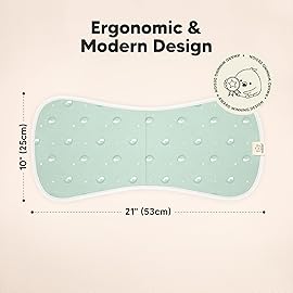 Organic Burp Cloths Baby Boy & Girl - 5-Pack Super Absorbent Cotton Burping Cloths for Babies, Soft & Plush Newborn Spit Up Rags, Infant Towels for Milk Spit Up, Unisex, Large 21 x 10 (Lunaris)