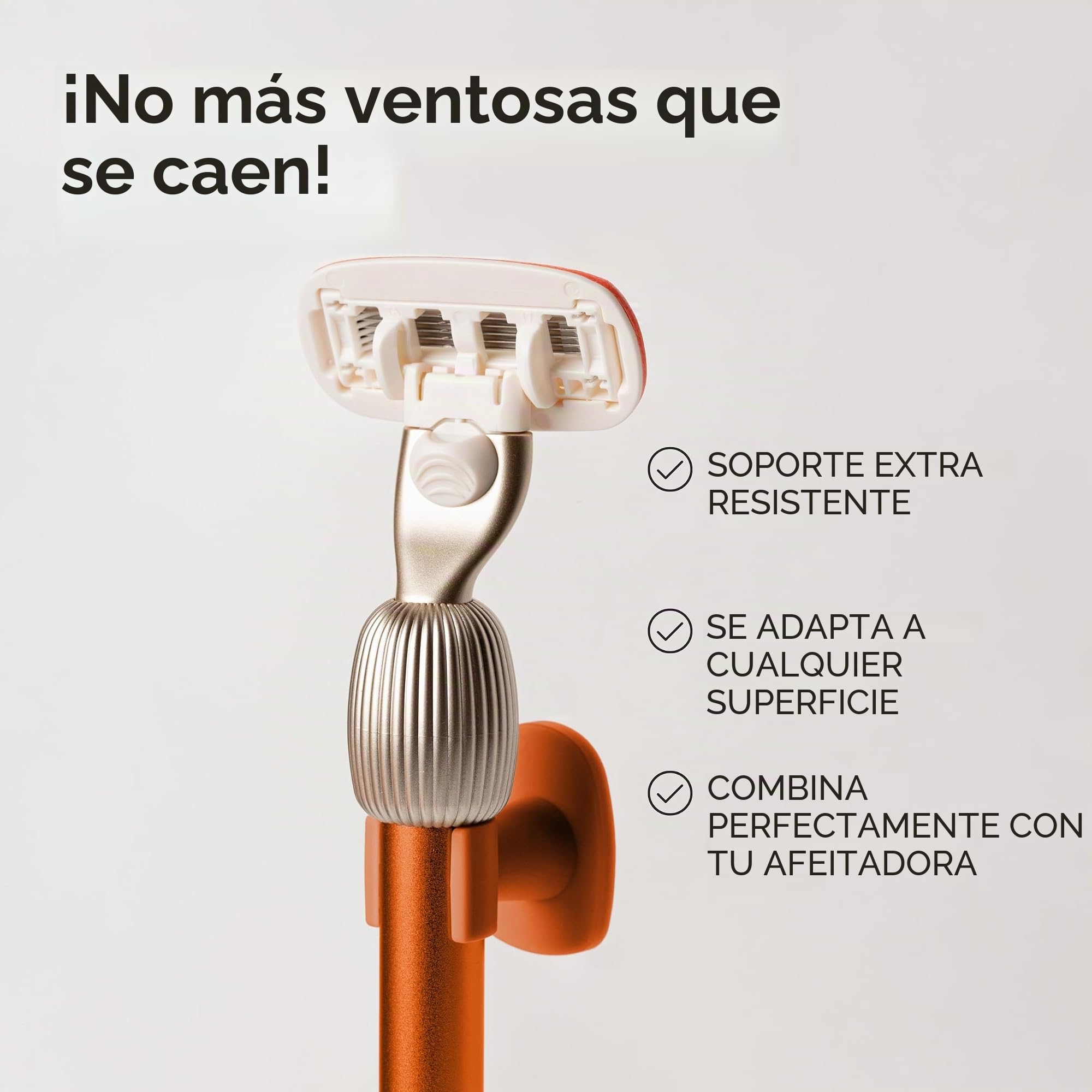 Fler The Razor Shave Set - Maquinilla de Afeitar para Mujer con Cabezales Intercambiables, con Soporte, 6 Cuchillas de Repuesto y Funda Protectora, Cuchilla Unisex con Aloe Vera, Vitamina E (Naranja)