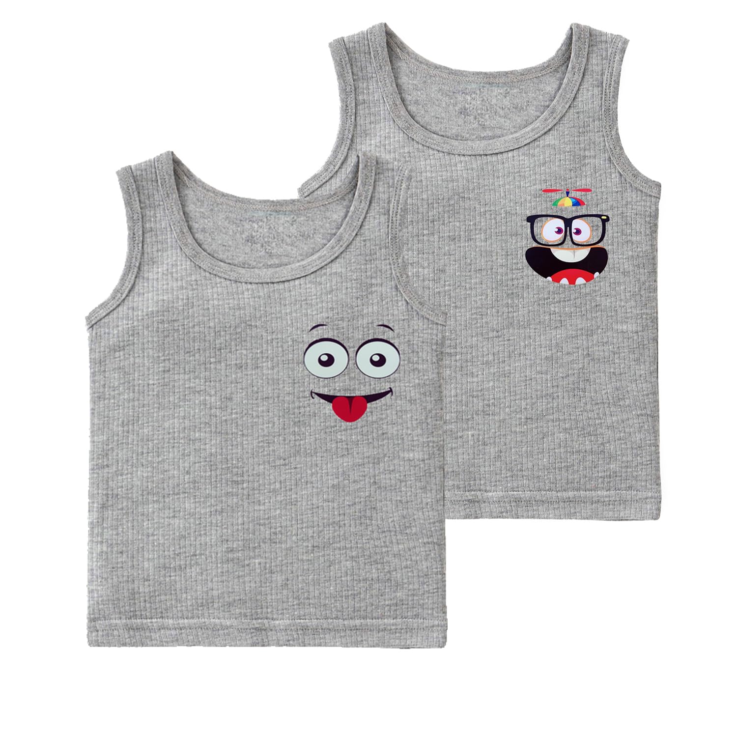 Kids Girls and Boys Round Neck Printed Thermal Sleeveless Thermal Top/Vest/Inner Wear for Winter,-image-48