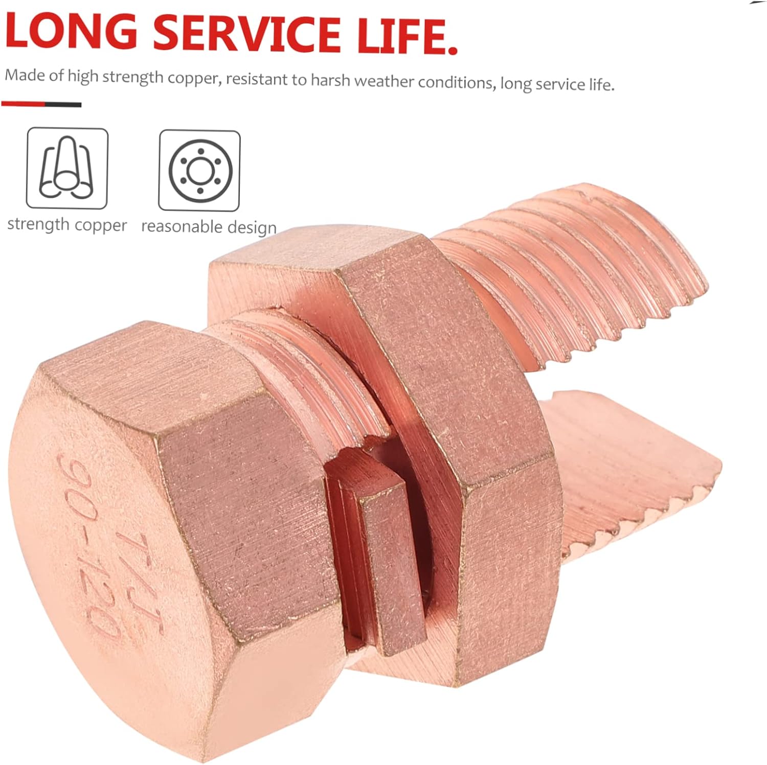 Connector Ground Clamp Gauge Wire Welding Ground Clamp for Bonding and Grounding Split Bolt Connector for Conductors